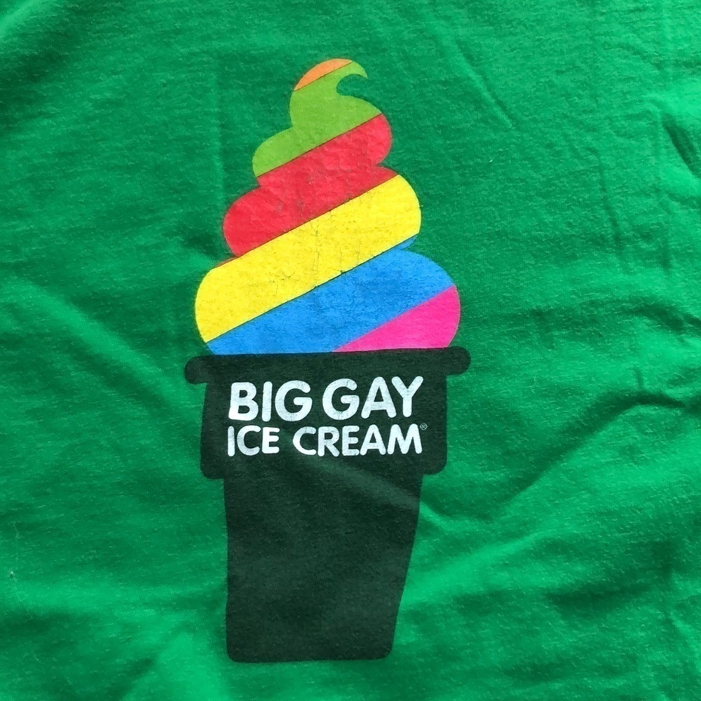 Big Gay Ice Cream Logo Short Sleeve Tee Shirt Size Large - Picture 7 of 11